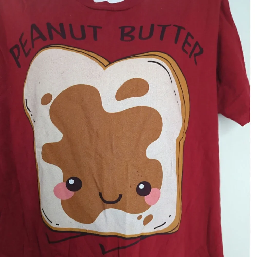 Peanut‎ Butter Cotton Red T shirt Mediim